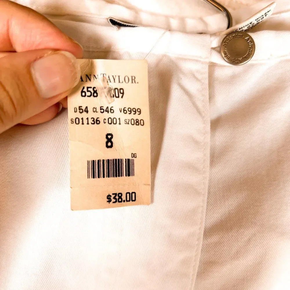 NWT Vintage Deadstock Ann Taylor Highwaisted White Shorts